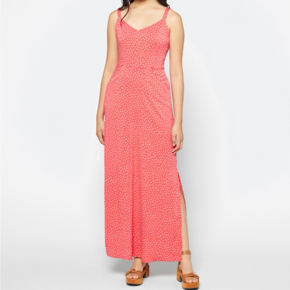 Red Polka Dot Sleeveless Dress